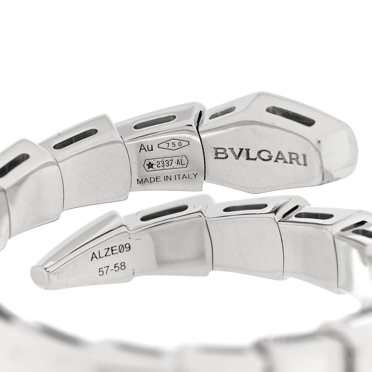 Bulgari 18K White Gold Serpenti Viper Ring 57/8 58/8.25 4 of 4
