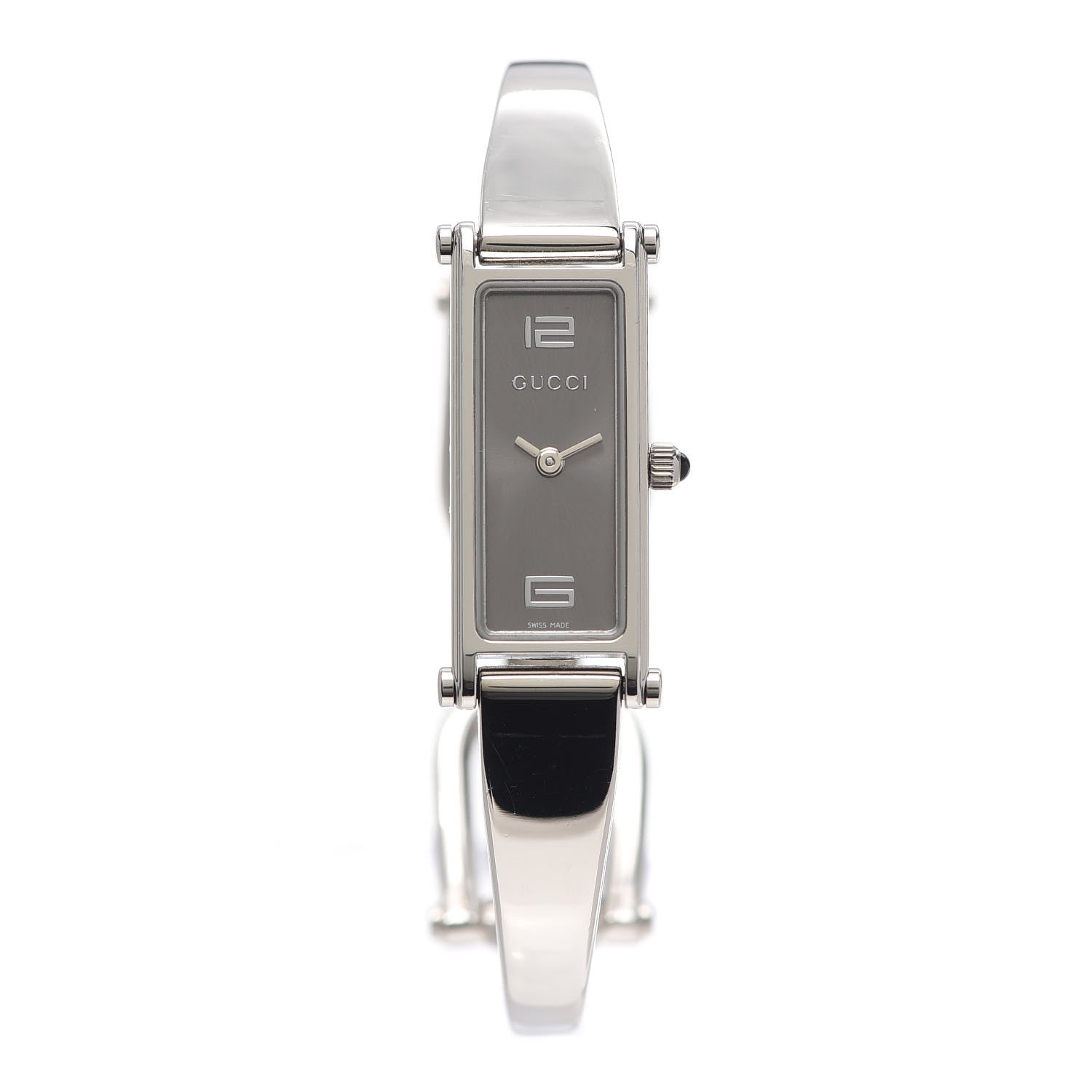 Gucci Stainless Steel 12mm 1500L Horsebit Quartz Watch Grey 1 of 6