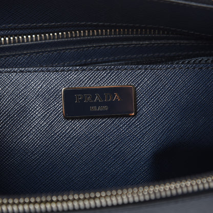Prada Saffiano Medium Galleria Double Zip Tote Baltico 6 of 9