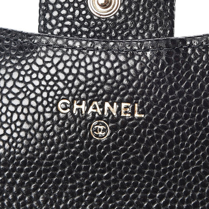 Chanel Caviar Quilted Flap Card Holder Wallet Black 8 of 9