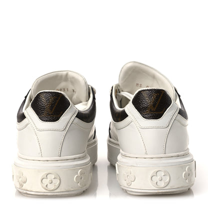 Louis Vuitton Calfskin Embossed Monogram Time Out Sneakers 36 White 6 of 13