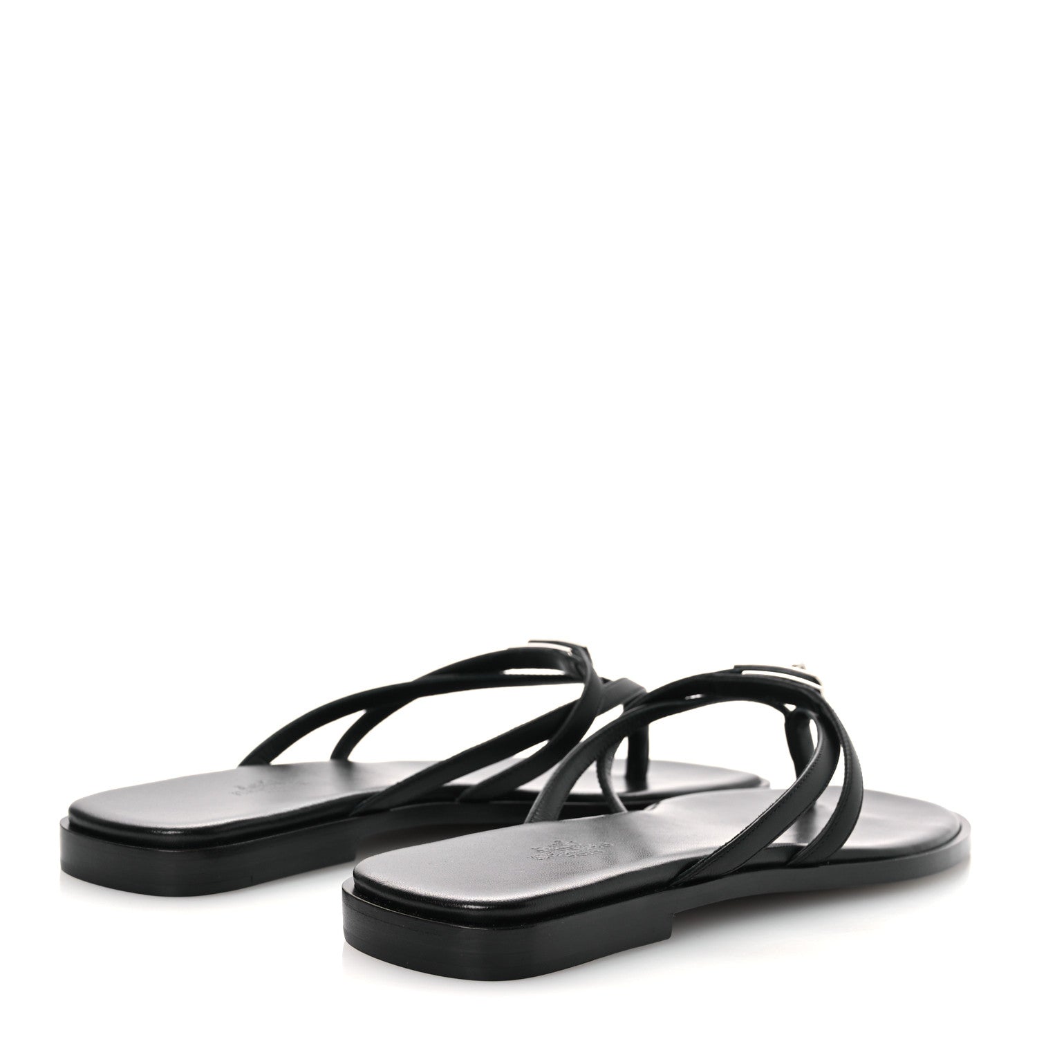 Hermes Calfskin Miss Sandals 39 Black 5 of 11