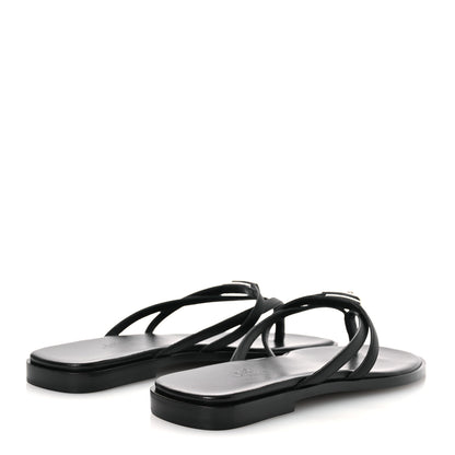 Hermes Calfskin Miss Sandals 39 Black 5 of 11