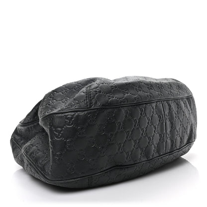 Gucci Guccissima Large New Ladies Web Hobo Black 4 of 9