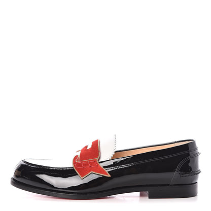 Christian Louboutin Patent Suede Monana Flats 38 Black 1 of 8