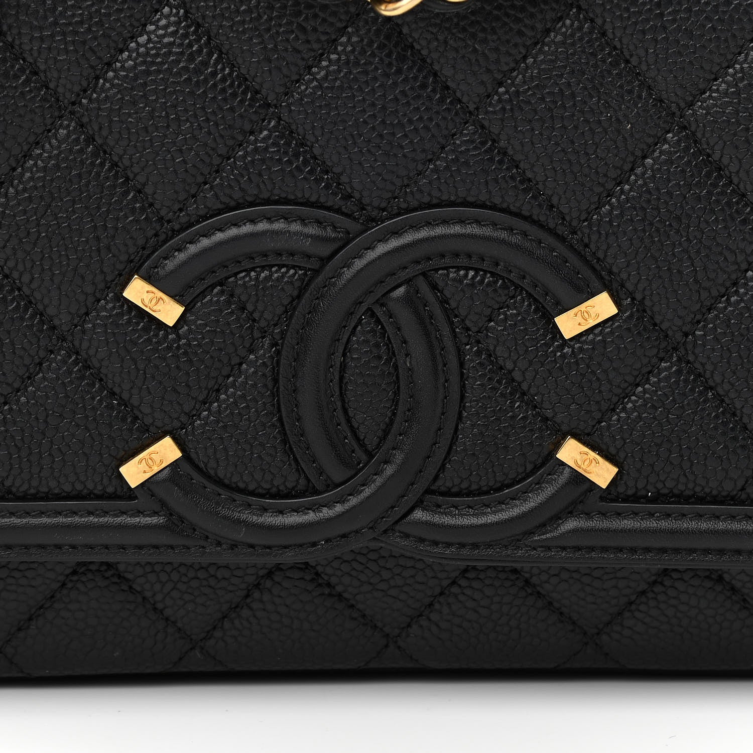 Chanel Caviar Quilted Medium CC Filigree Flap Black 8 of 13