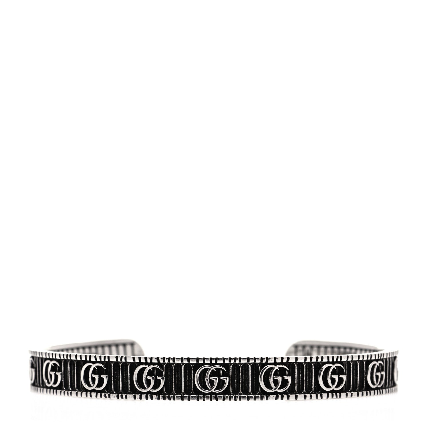 Gucci Sterling Silver Double G Marmont Cuff Bracelet 1 of 8