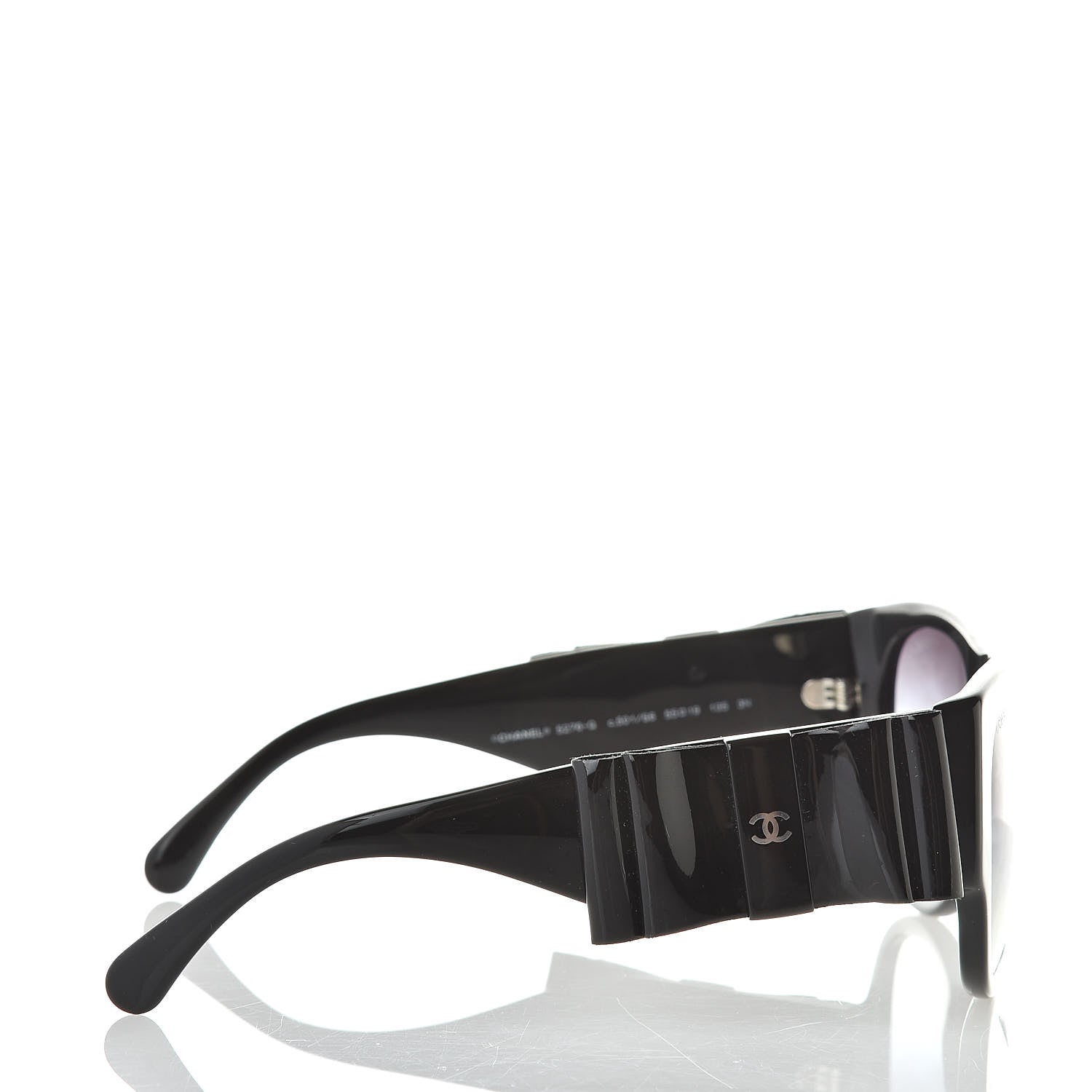 Chanel CC Bow Sunglasses 5276-Q Black 3 of 8