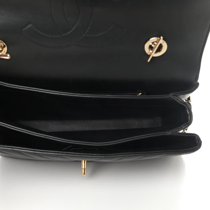 Chanel Lambskin Chevron Quilted Medium Trendy CC Dual Handle Flap Bag Black 5 of 14
