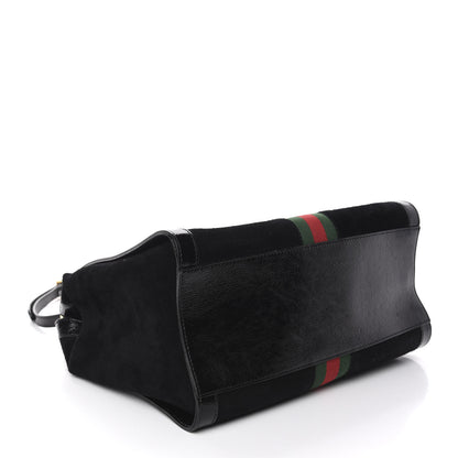 Gucci Suede Patent GG Web Medium Ophidia Tote Bag Black 4 of 10