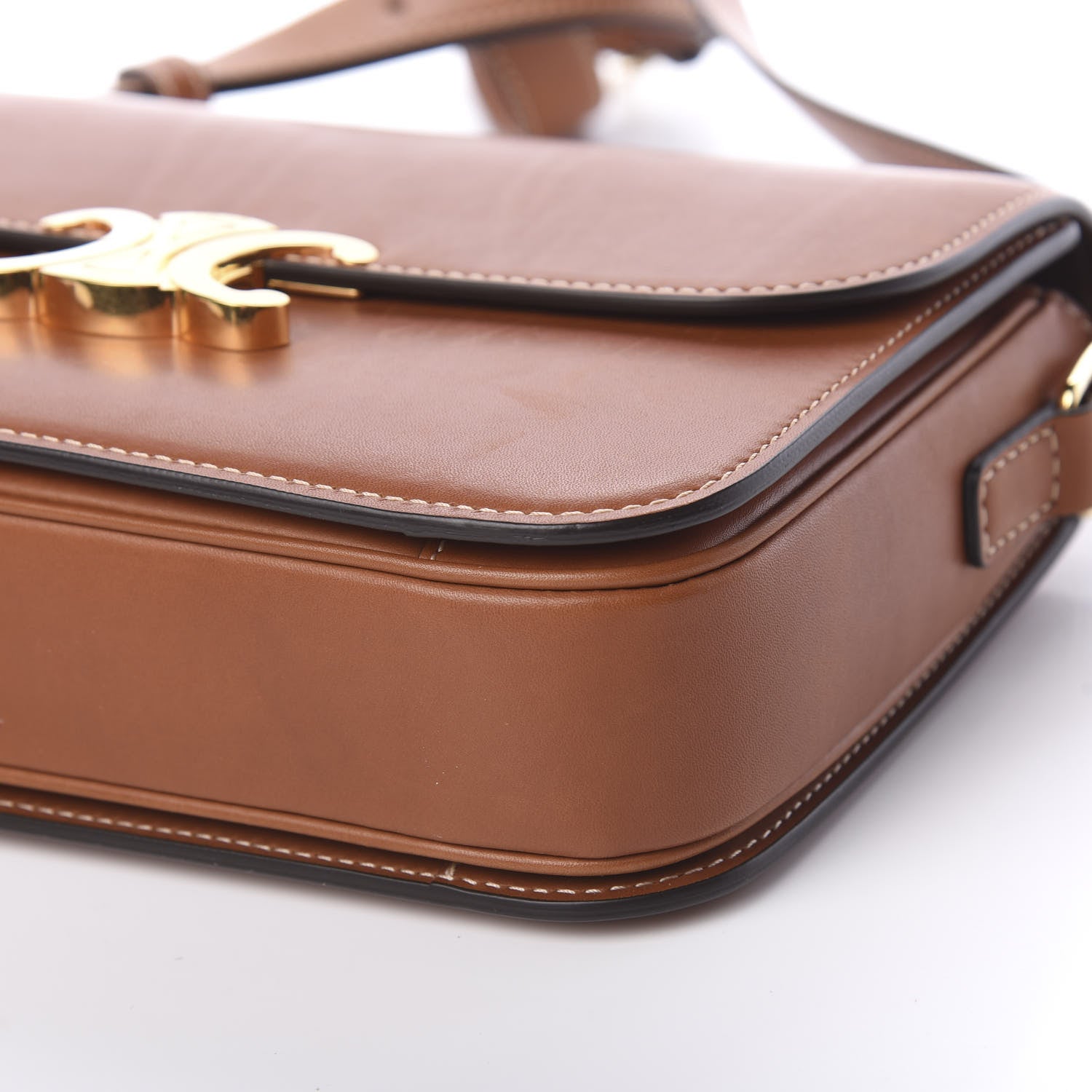 Celine Natural Calfskin Medium Triomphe Tan 11 of 14