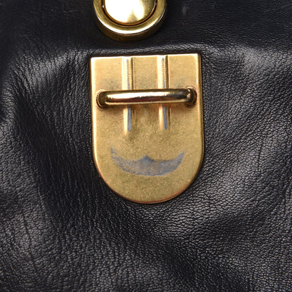 Prada Cervo Shine Shoulder Bag Black 9 of 18
