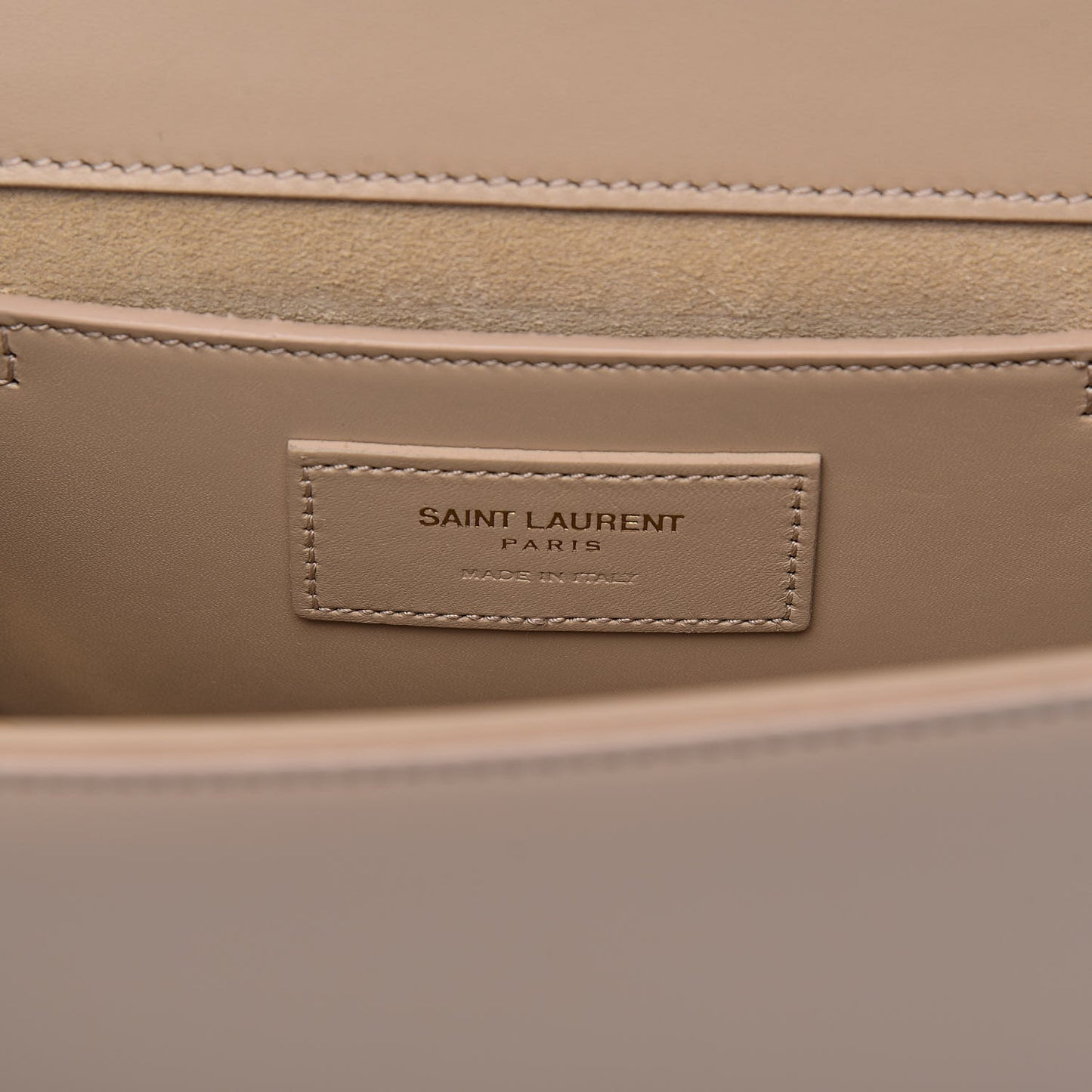 Smooth Calfskin Medium Classic Monogram Kate Tassel Satchel Dark Beige