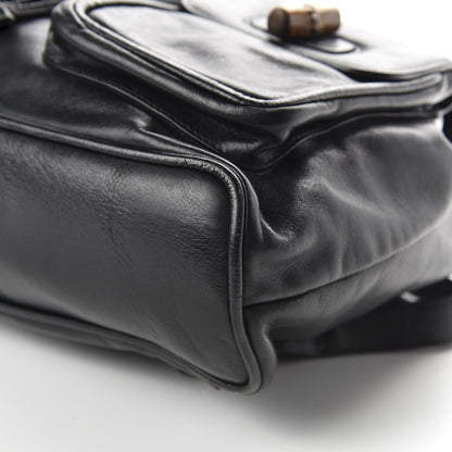 Gucci Calfskin Bamboo Backpack Black 6 of 12