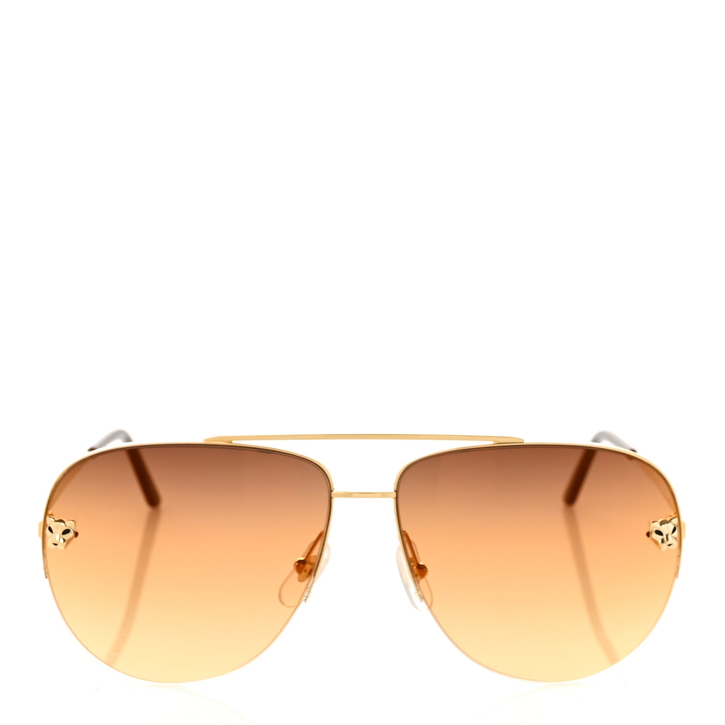 Panthere De Cartier Aviator 140 Sunglasses Gold