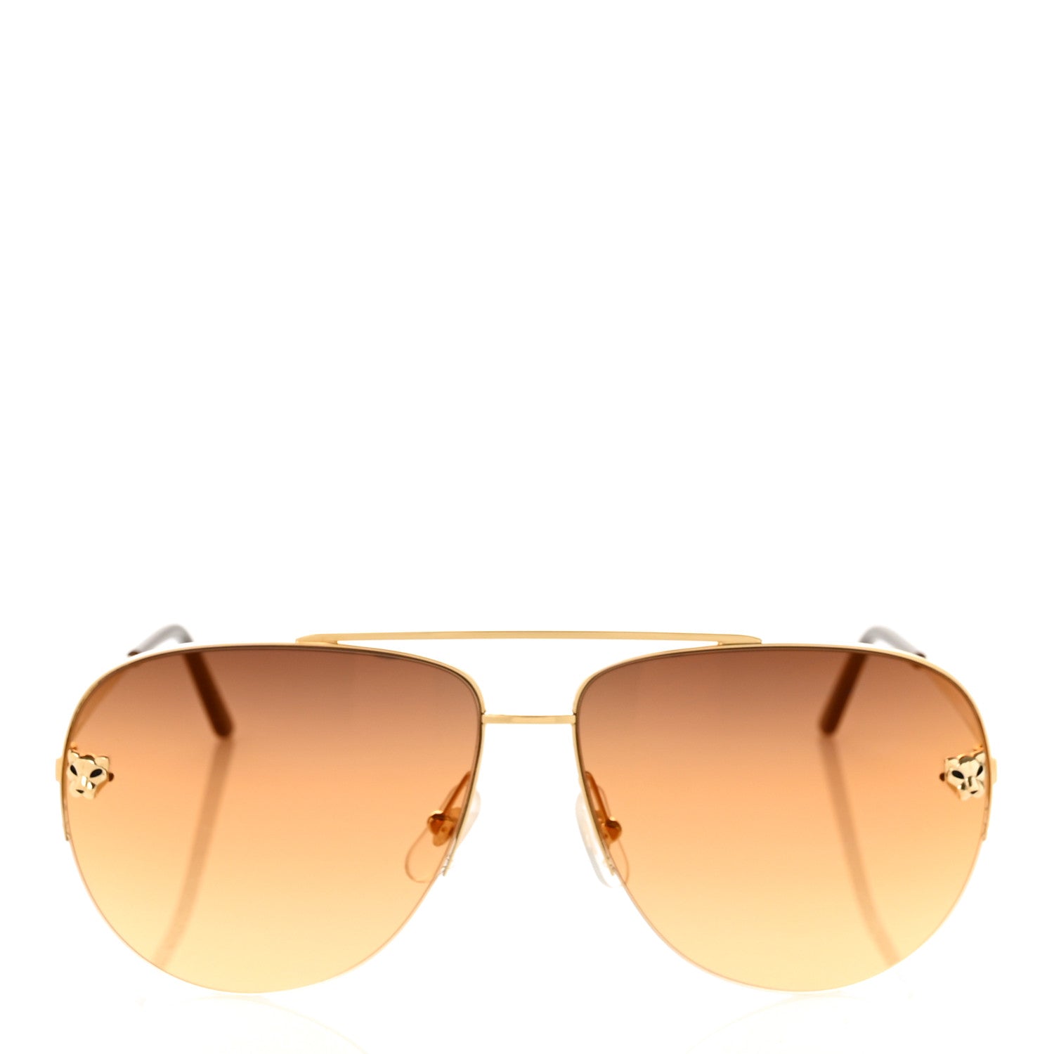 Cartier Panthere De Cartier Aviator 140 Sunglasses Gold 2 of 8