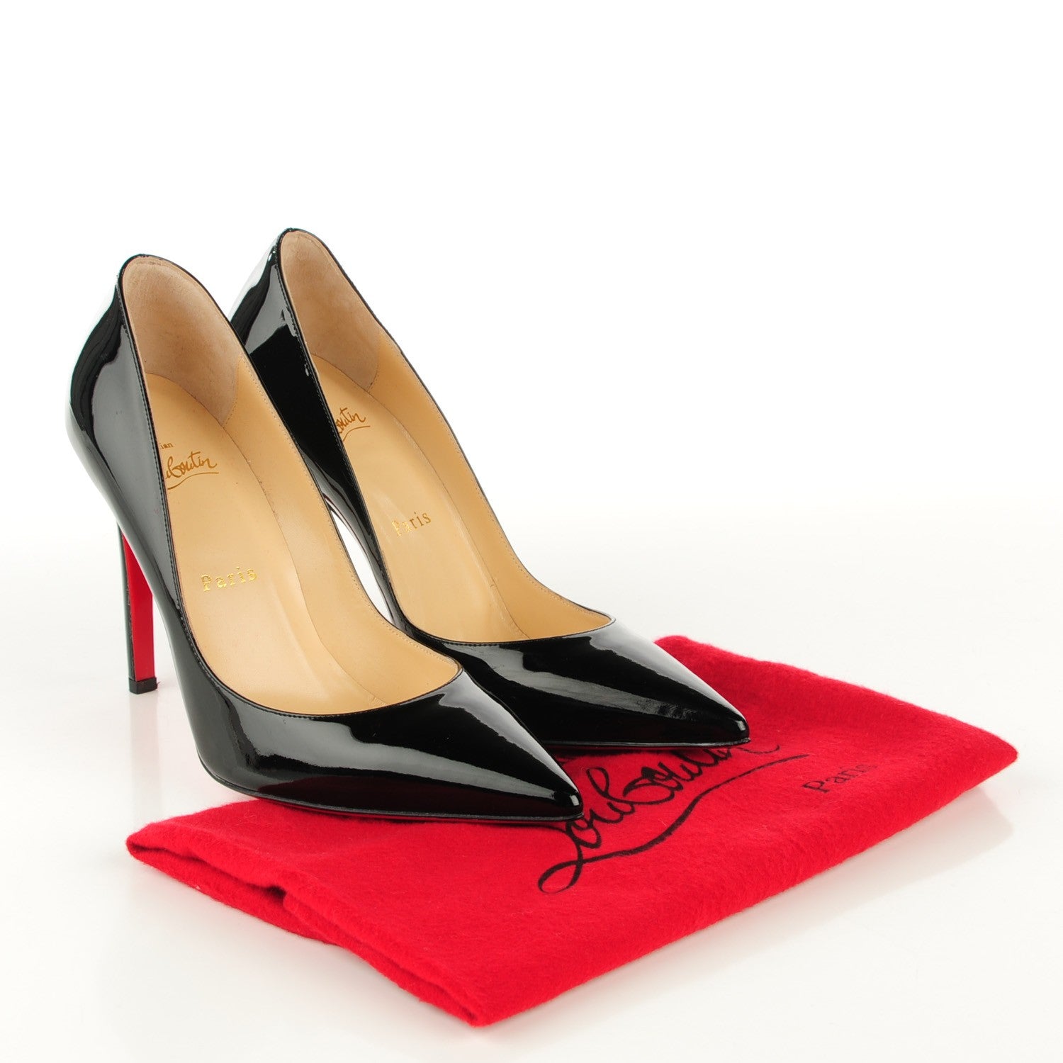 Christian Louboutin Patent Pigalle 100 Pumps 38 Black 7 of 7