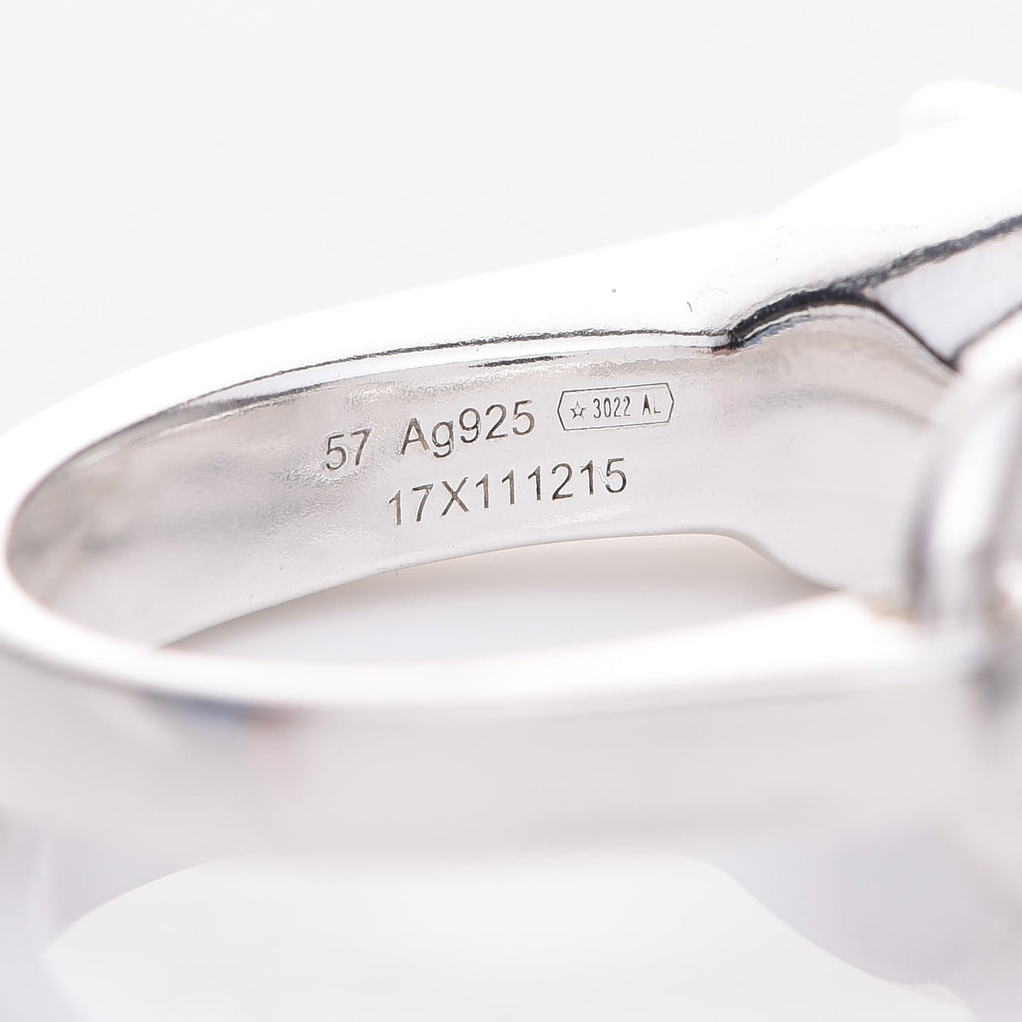 Sterling Silver Small Galop Ring 57 8