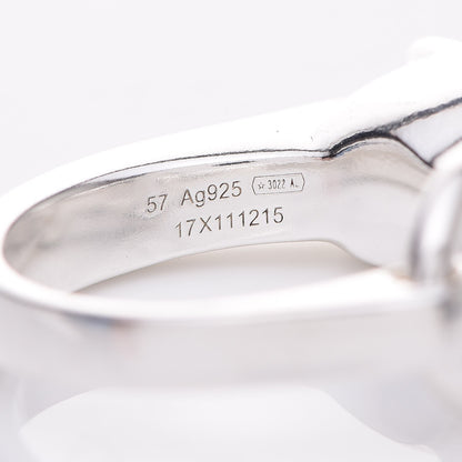 Hermes Sterling Silver Small Galop Ring 57 8 4 of 6