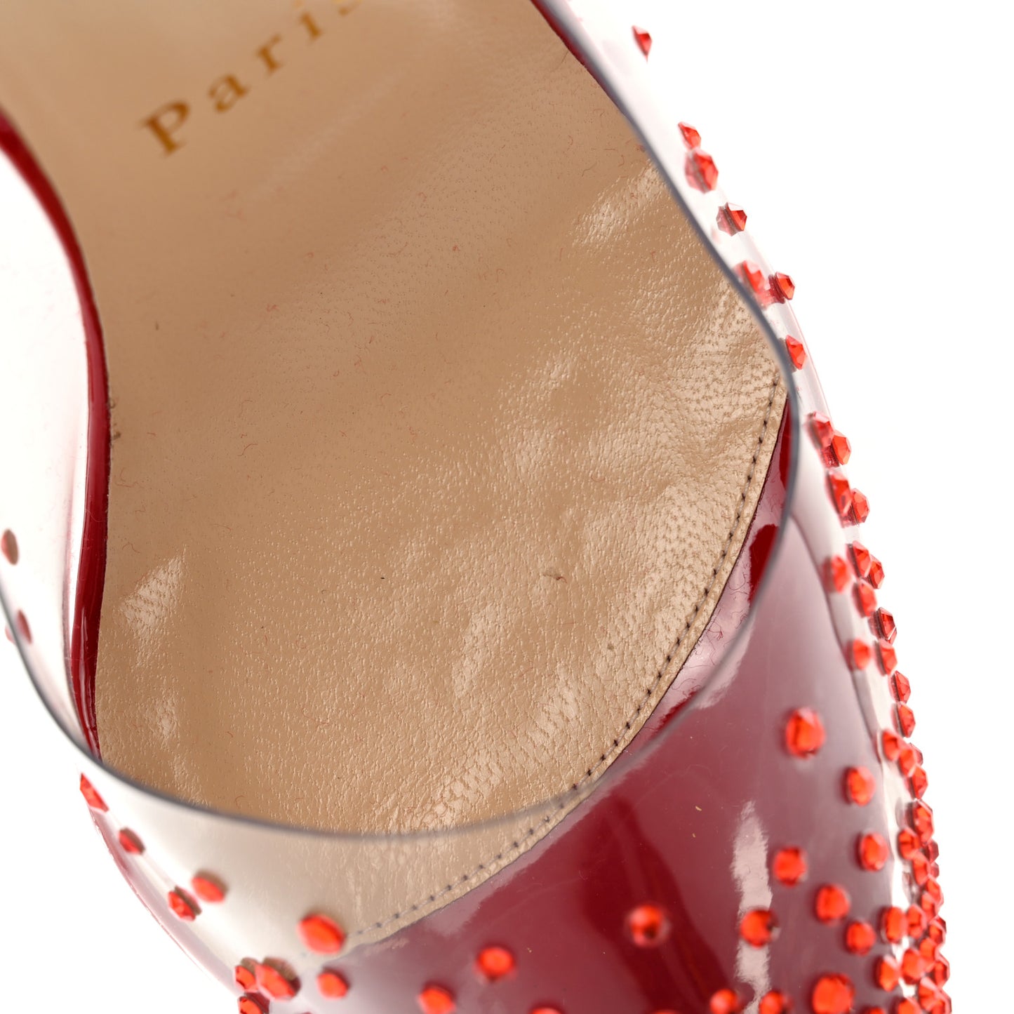 PVC Patent Degrastrass 100 Pumps 36.5 Red