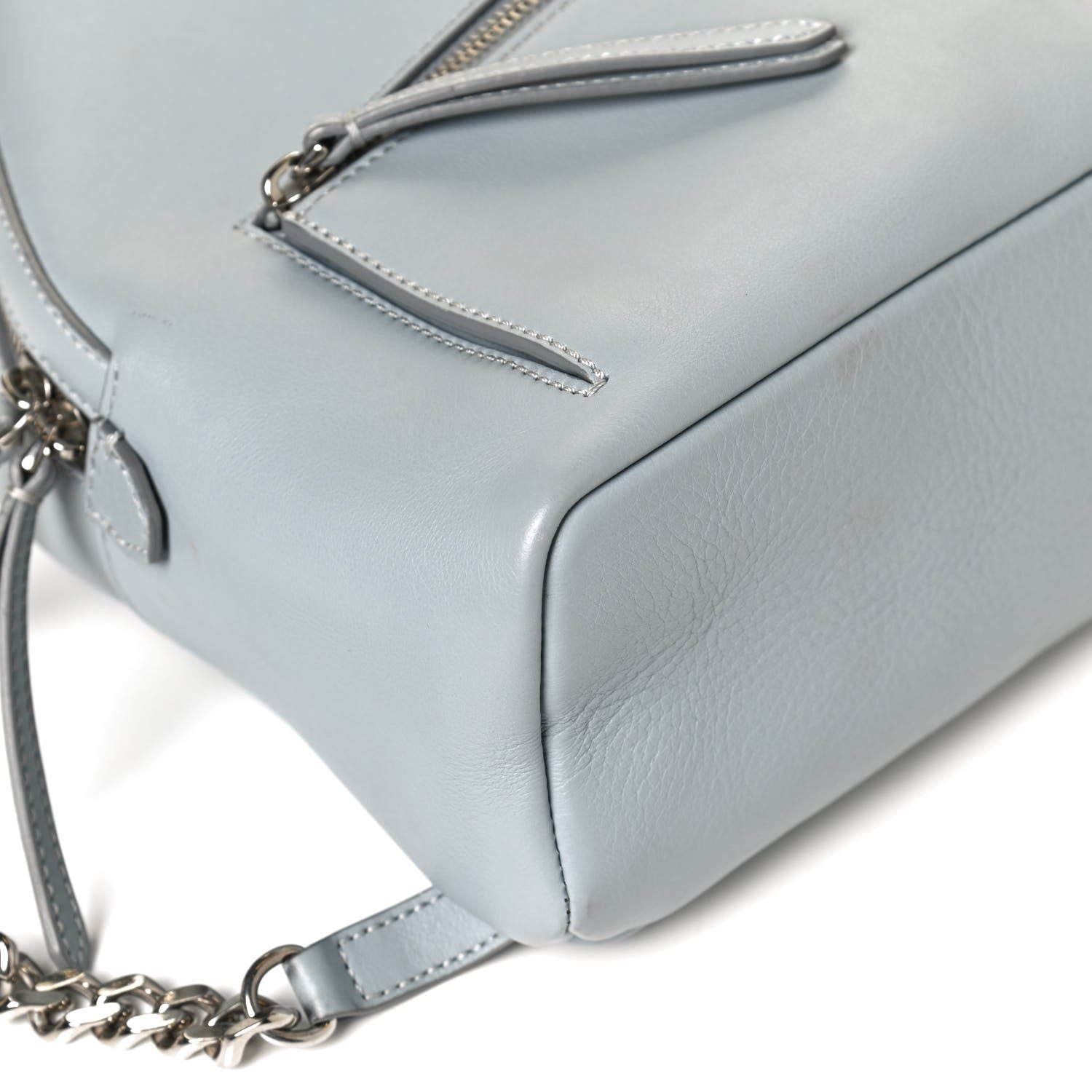 Fendi Vitello Dolce Crystal Flowerland Croc Tail Mini Backpack Grey 13 of 13