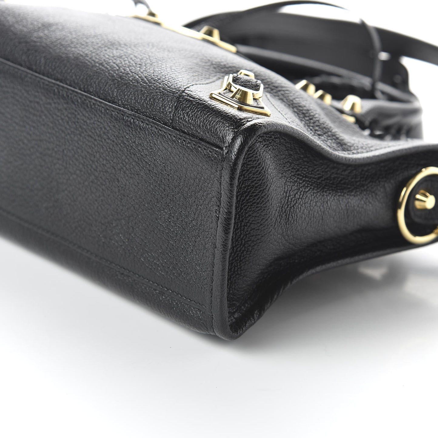 Chevre Gold Metallic Edge Hardware S City Black