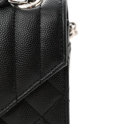 Saint Laurent Grain De Poudre Textured Mixed Matelasse Triquilt Medium Monogram Satchel Black 15 of 15