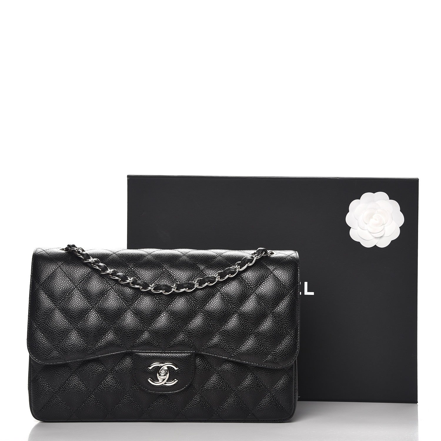 Chanel Caviar Quilted Jumbo Double Flap Black 10 of 10