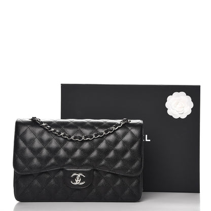 Chanel Caviar Quilted Jumbo Double Flap Black 10 of 10