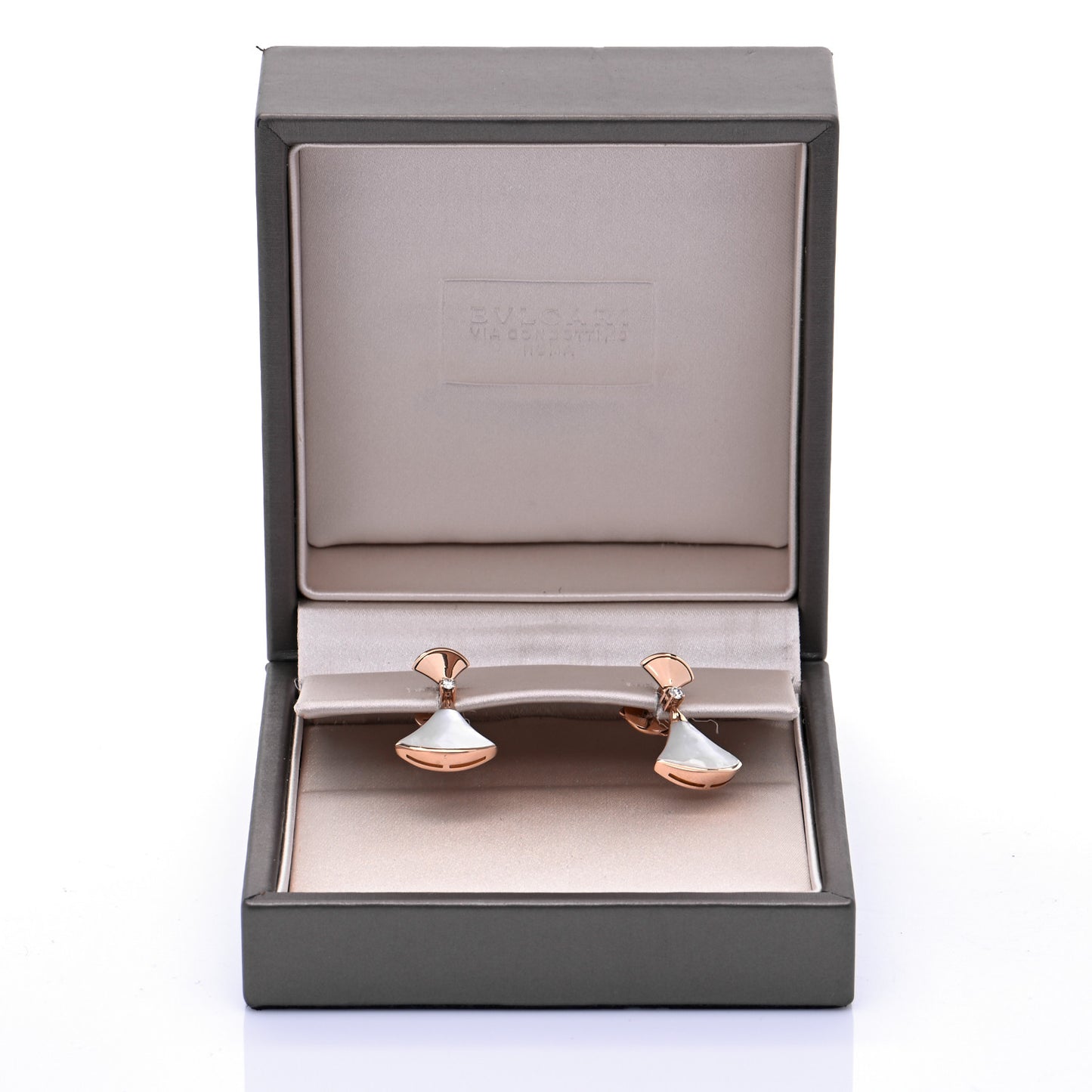 18K Rose Gold Diamond Mother of Pearl Divas' Dream Earrings