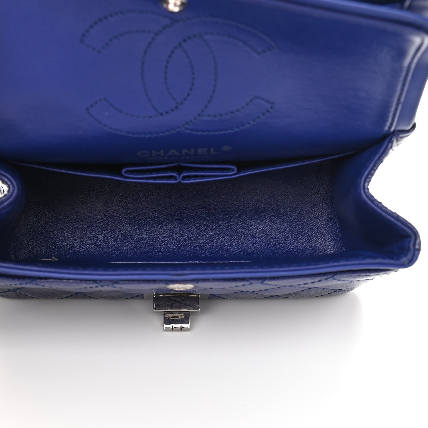 Chanel Caviar Patent 2.55 Reissue Flap 224 Blue 5 of 12
