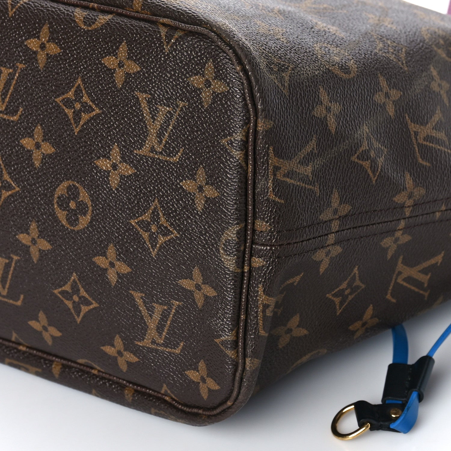 Louis Vuitton Monogram Totem Neverfull MM Magenta 9 of 12