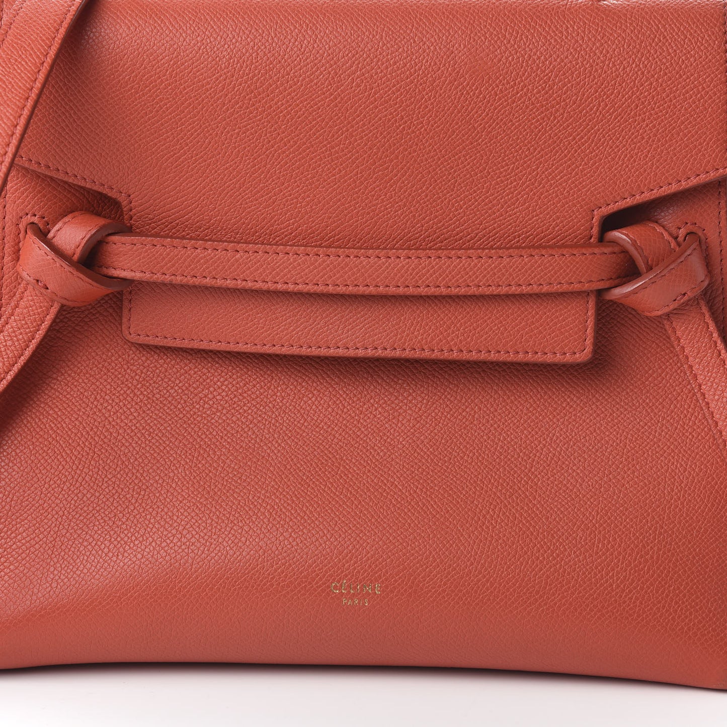Baby Grained Calfskin Micro Belt Bag Poppy