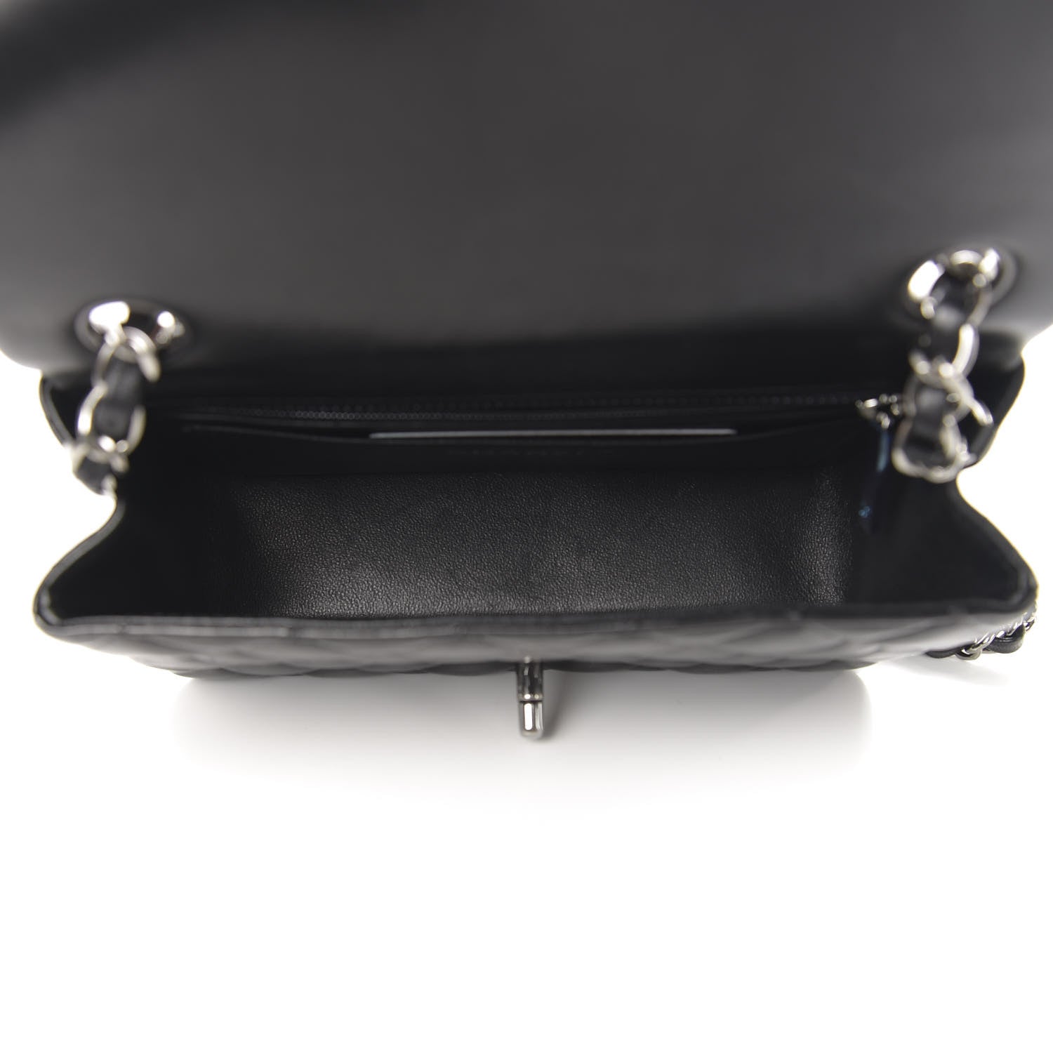 Chanel Lambskin Quilted Mini Rectangular Flap Black 6 of 12
