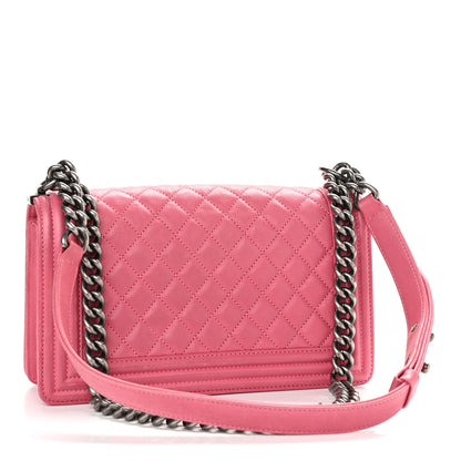 Chanel Calfskin Quilted Medium Boy Flap Pink 3 of 10