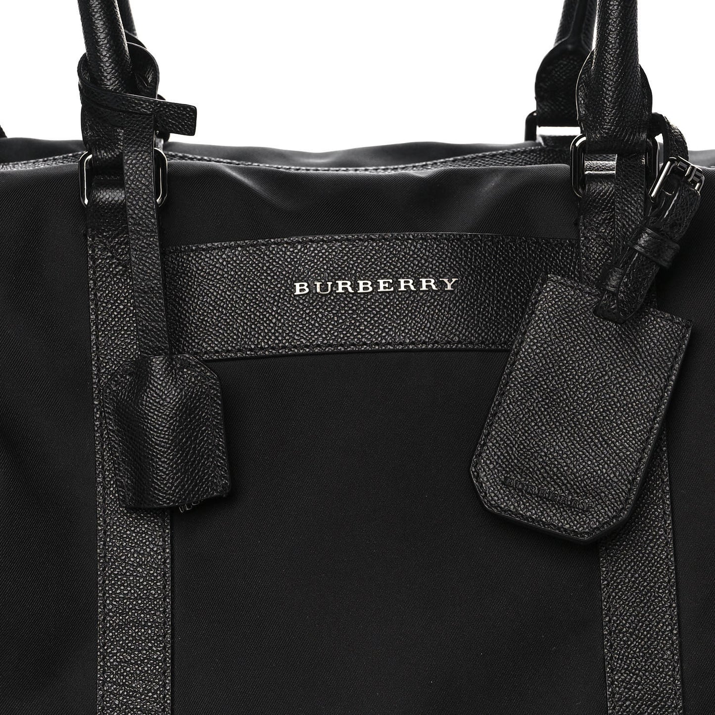 Calfskin Nylon Duffle Bag Black