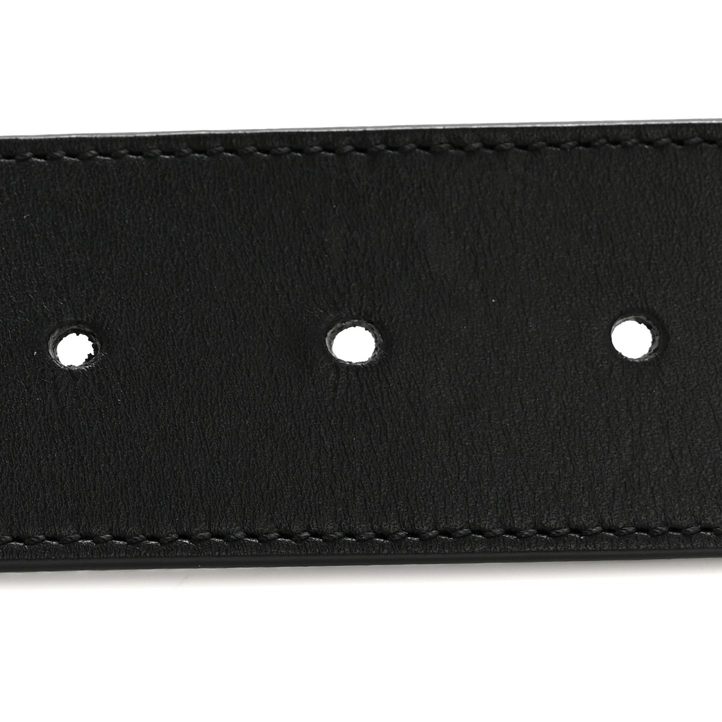 Moon Calfskin Pearl Double G 40mm Belt 90 36 Black Cream
