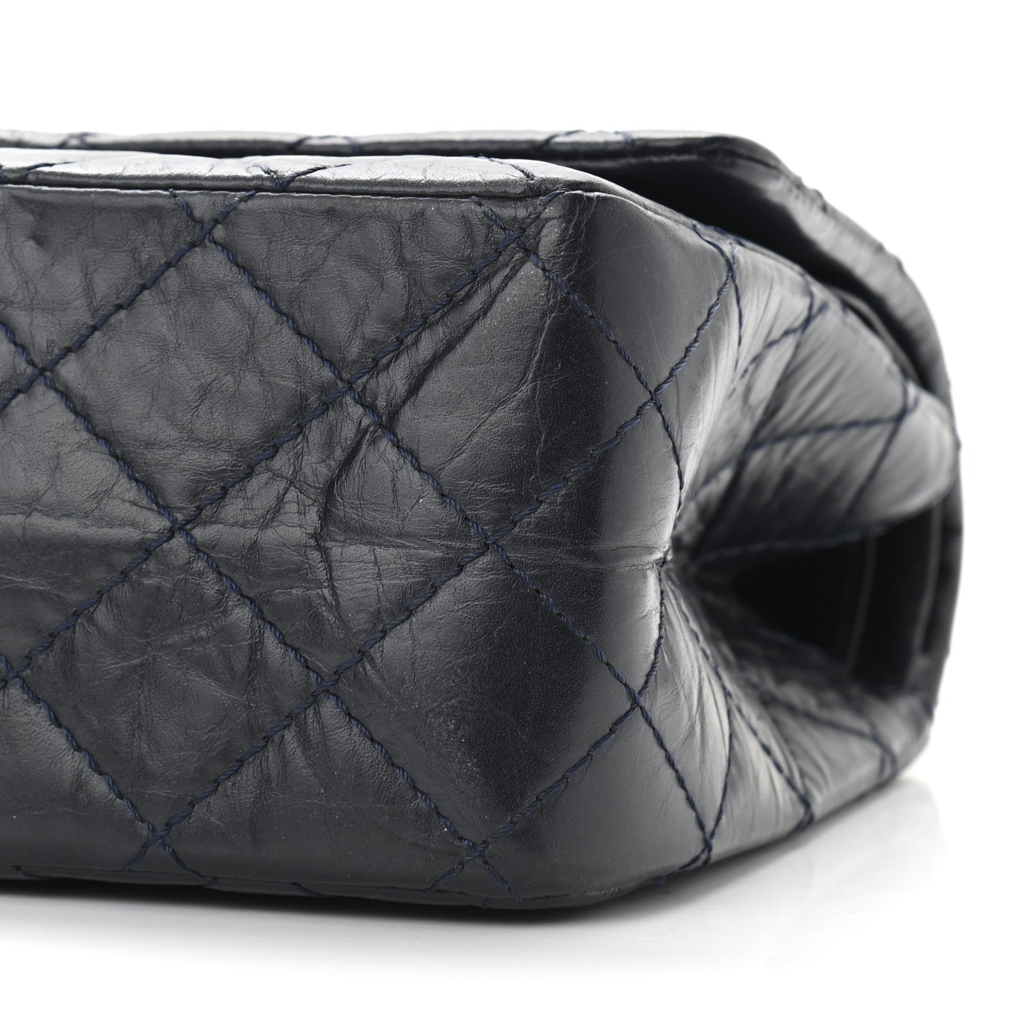 Chanel Aged Calfskin Quilted 2.55 Reissue 226 Flap Navy Blue 9 of 9
