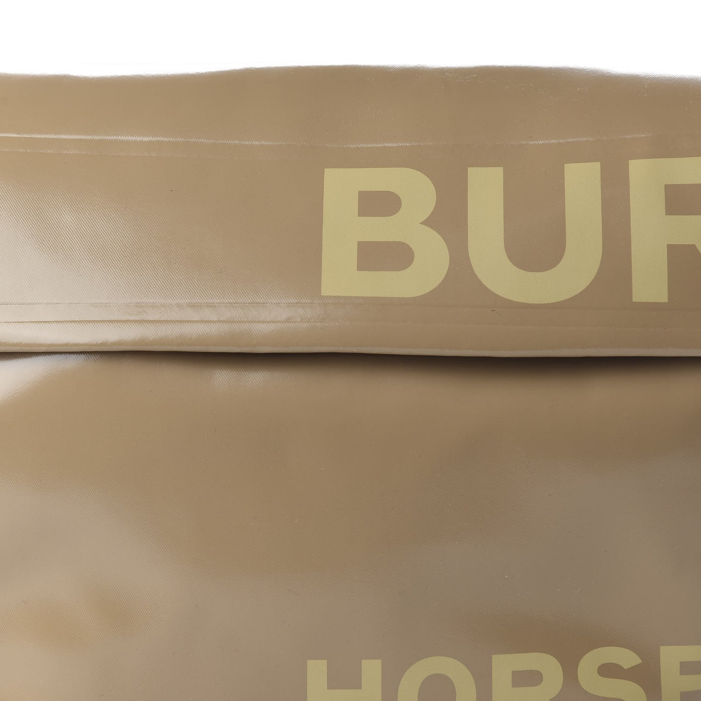 Coated Canvas Horseferry Print Extra Large Bum Bag Beige