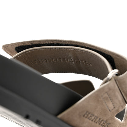 Hermes Suede Goatskin Mens Chypre Sandals 41 Beige Argile 8 of 8