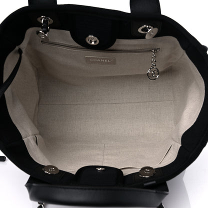 Chanel Mixed Fibers Small Deauville Tote Black 5 of 9