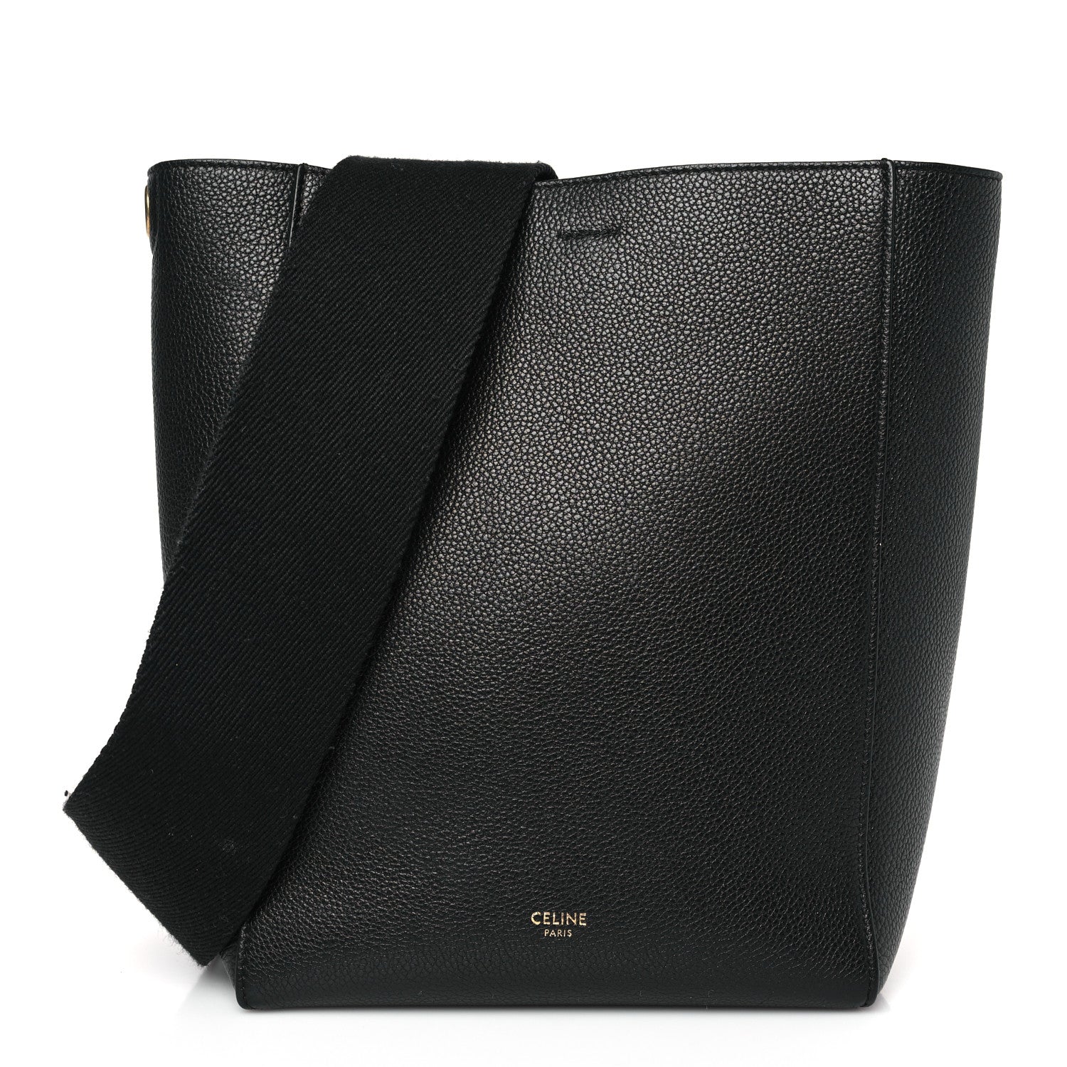 Celine Soft Grained Calfskin Small Sangle Bucket Bag Black 1 of 8