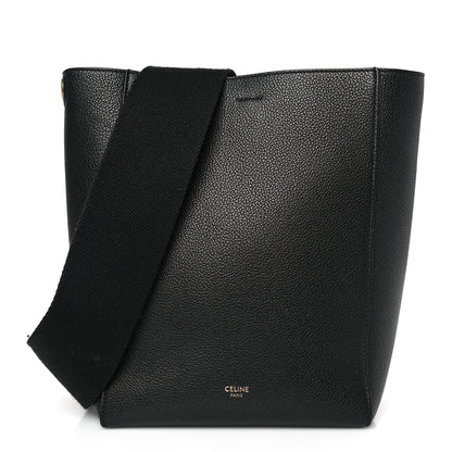 Celine Soft Grained Calfskin Small Sangle Bucket Bag Black 1 of 8