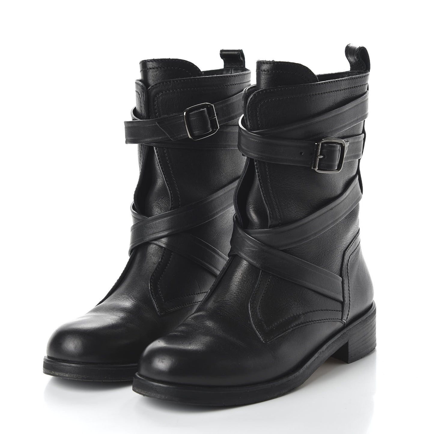Grainy Calfskin Dalston Boots 38 Black