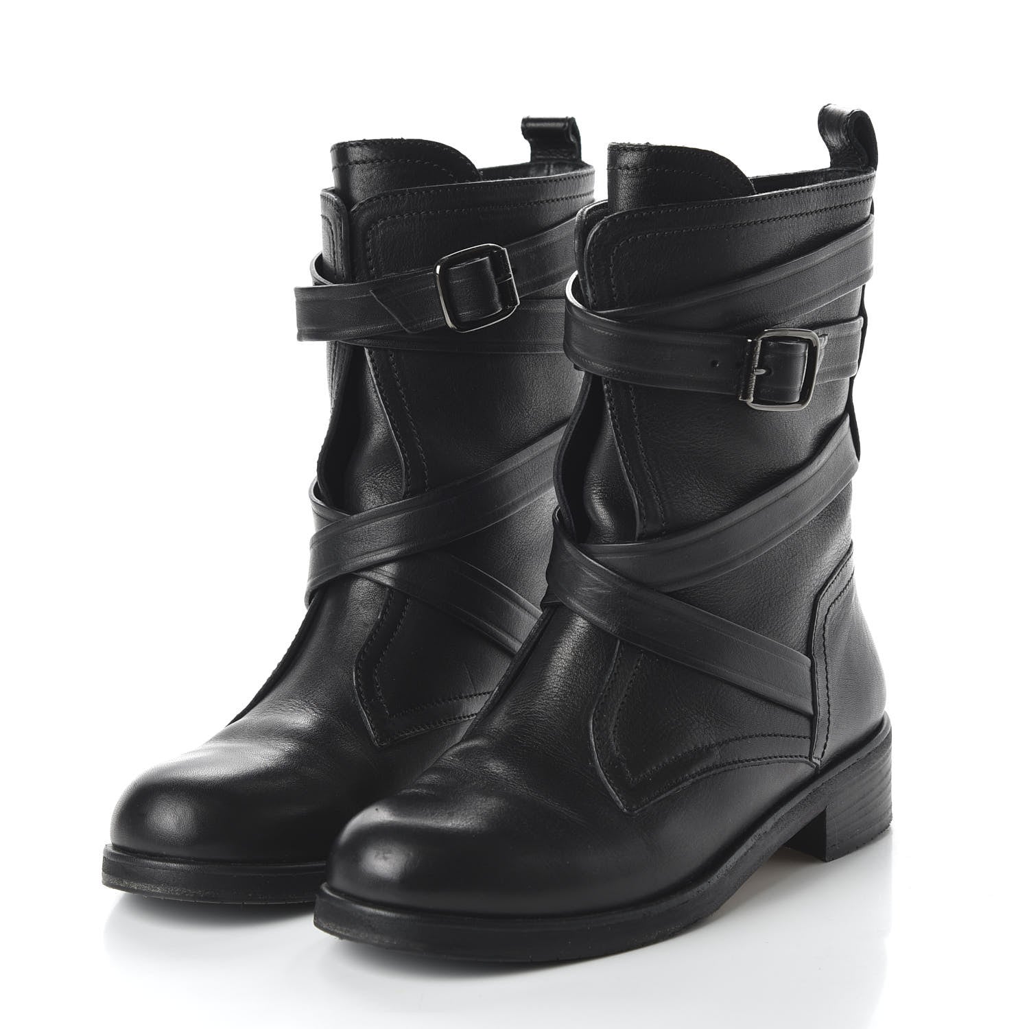 Jimmy Choo Grainy Calfskin Dalston Boots 38 Black 3 of 8