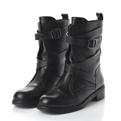 Jimmy Choo Grainy Calfskin Dalston Boots 38 Black 3 of 8