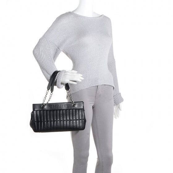 Lambskin Lax East West Shoulder Bag Black