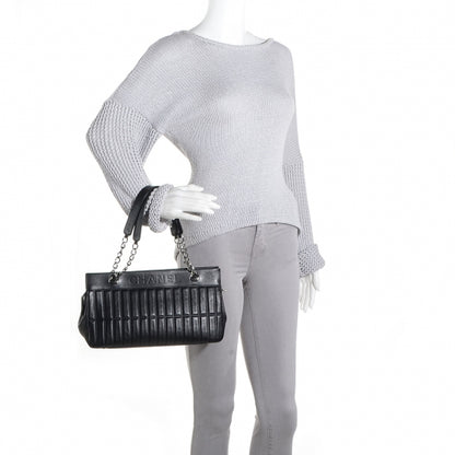 Chanel Lambskin Lax East West Shoulder Bag Black 2 of 7