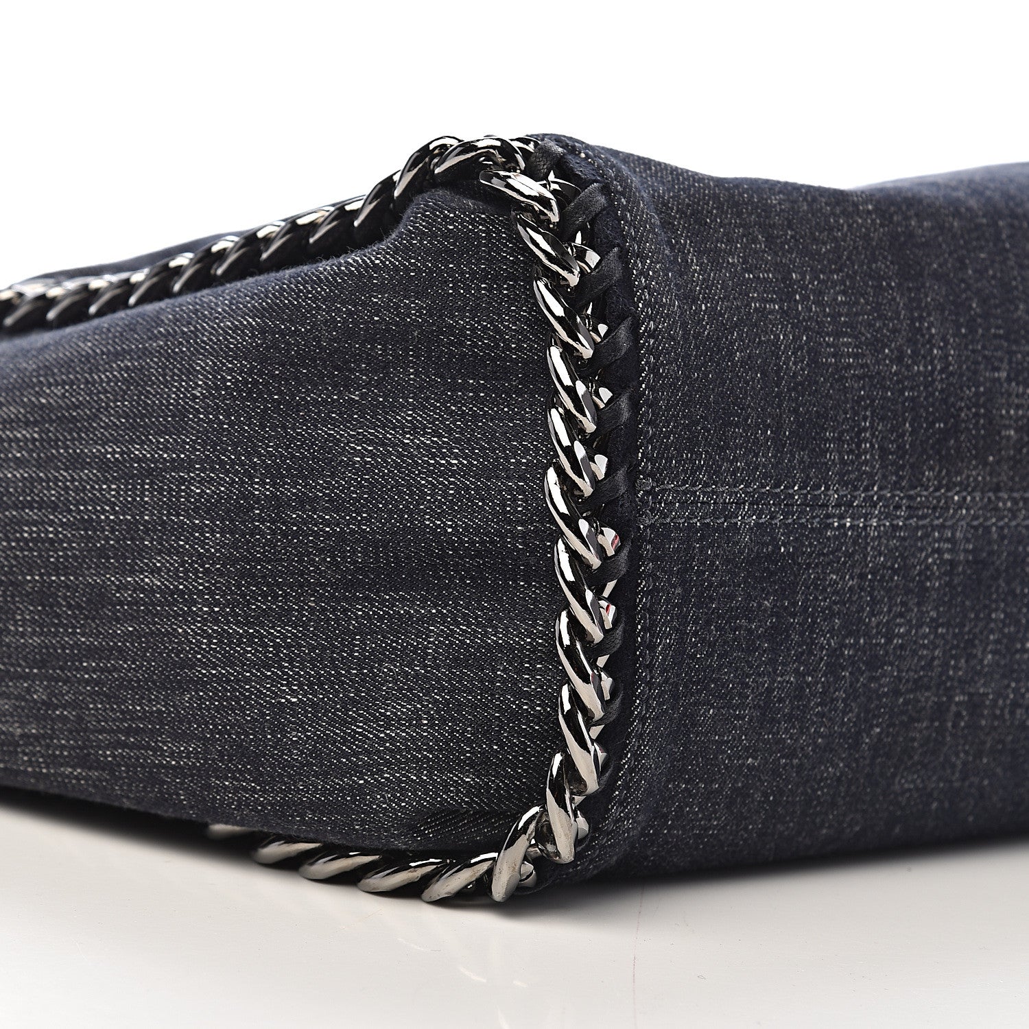 Stella McCartney Denim Chain Falabella Tote Blue 6 of 8