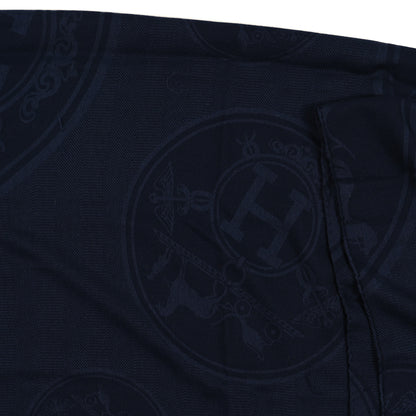 Hermes Cashmere Silk New Libris Poncho Bleu De Chine 4 of 4